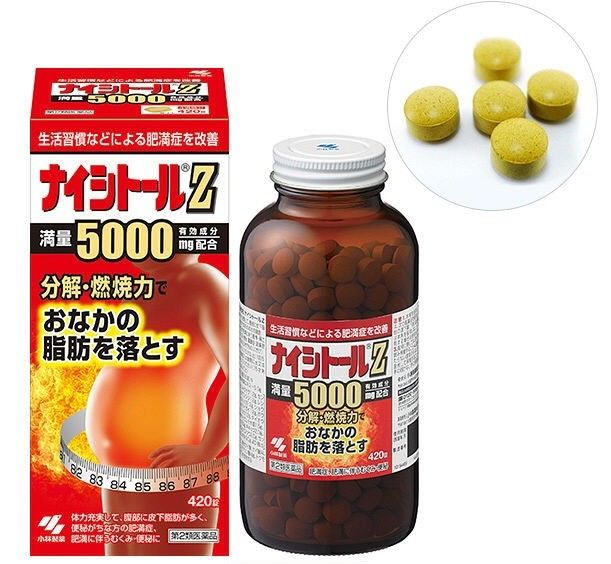 Viên uống giảm cân Kobayashi Naishituro Z5000 của Nhật là thuốc giảm cân tập trung vào phân hủy mỡ bụng được dựa trên toa thuốc của triều đại Trung Hoa kết hợp từ 18 loại thảo dược giúp đốt cháy chất béo, cải thiện cân nặng và hạn chế bệnh béo phì.