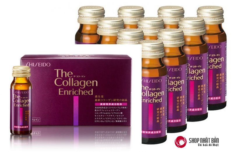 Nước uống Collagen Enriched Shiseido bổ sung 18 thành phần thảo dược đặc biệt với số lượng lớn Collagen phân tử thấp