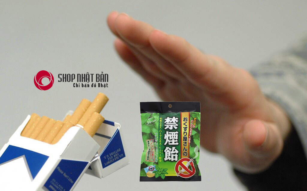 Kẹo cai thuốc lá Nhật Bản Smokeless có chứa thành phần hoạt chất giúp bạn giảm ngay cơn thèm thuốc