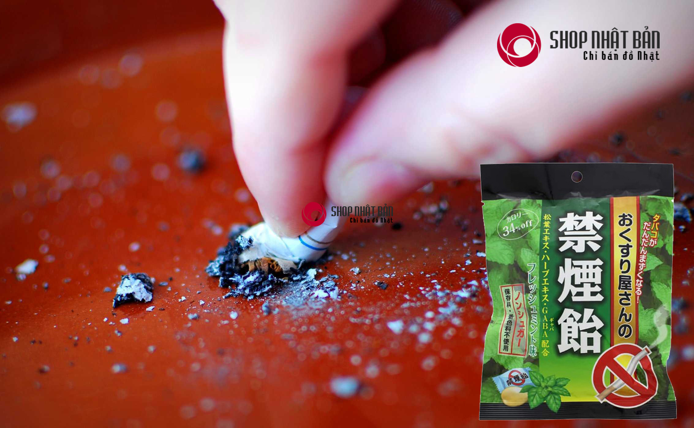 Kẹo cai thuốc lá Nhật Bản Smokeless được điều chế dựa trên nghiên cứu khoa học của các chuyên gia tại Nhật, hoạt chất Polacrilex sản sinh trong khi ngậm kẹo là thành tố chính  giúp giảm thèm thuốc. 