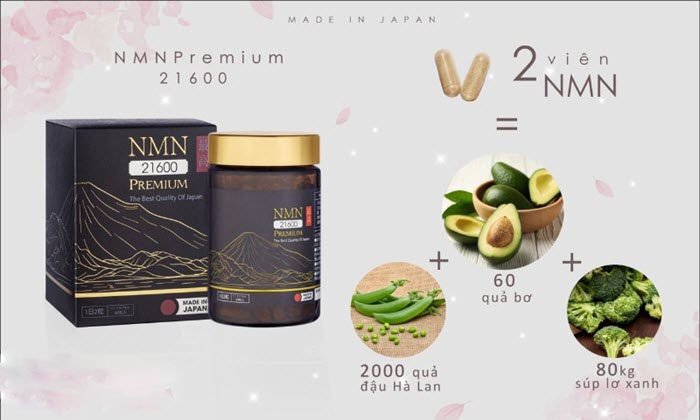 Viên uống NMN Premium 21600 Nhật Bản giúp tăng cường sức khoẻ, làm đẹp làn da. 
